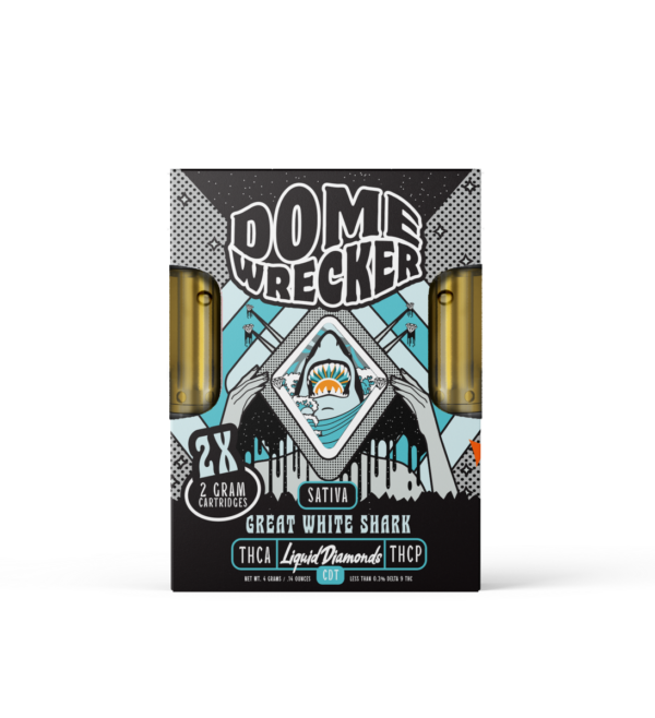 Domewrecker - Great White Shark 2x2 Cartridge (Sativa) - Simple Vapes