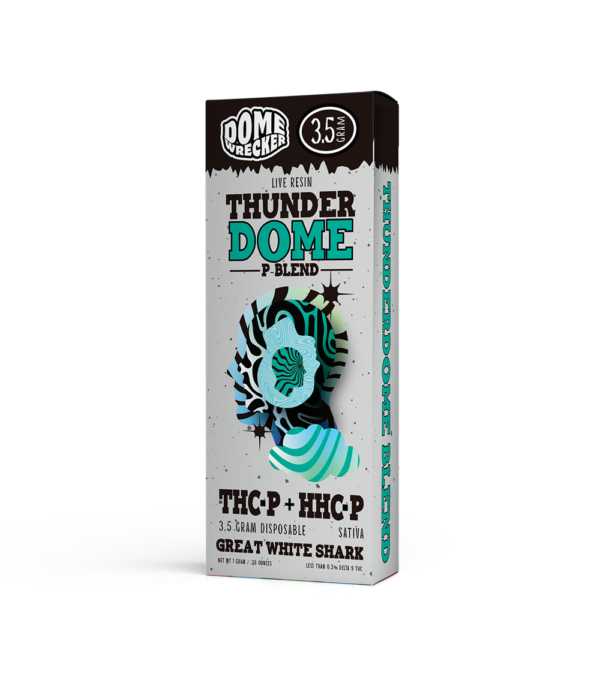 Domewrecker – ThunderDome Great White Shark 3.5G Disposable (Sativa) - Simple Vapes